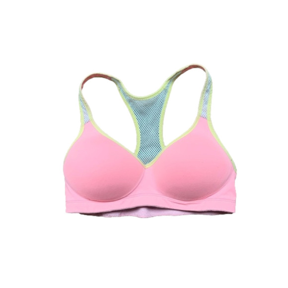 Pink Victoria's Secret Yoga Sports Bra Cropped Tank Top Pink Size Small - Picture 1 of 7